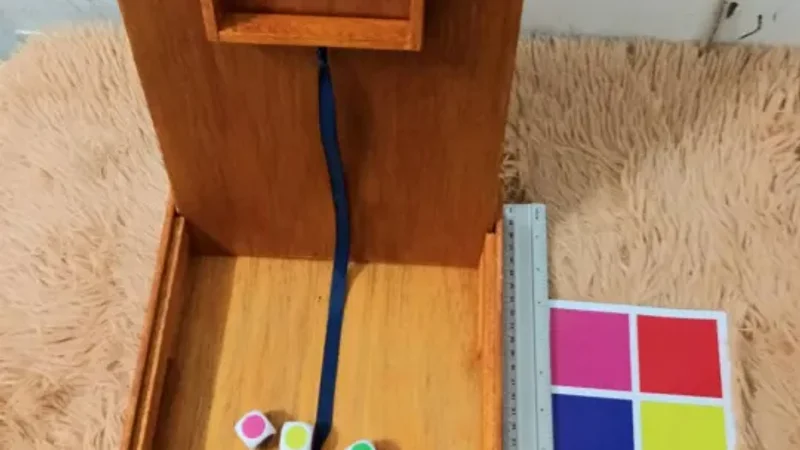 Online Perya Color Game Board with 3 Colored Dice Dropping