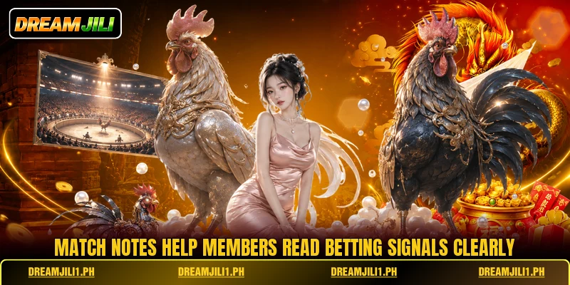 Match notes help members read betting signals clearly Match notes help members read betting signals clearly