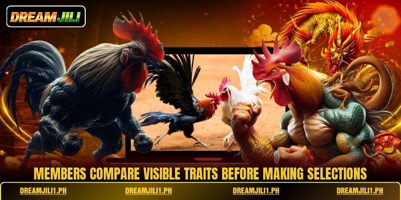 Members compare visible traits before making selections