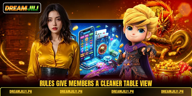 Rules give members a cleaner table view
