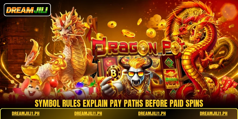 Symbol rules explain pay paths before paid spins