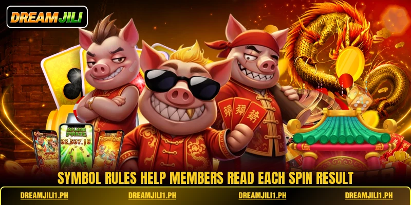 Symbol rules help members read each spin result Symbol rules help members read each spin result