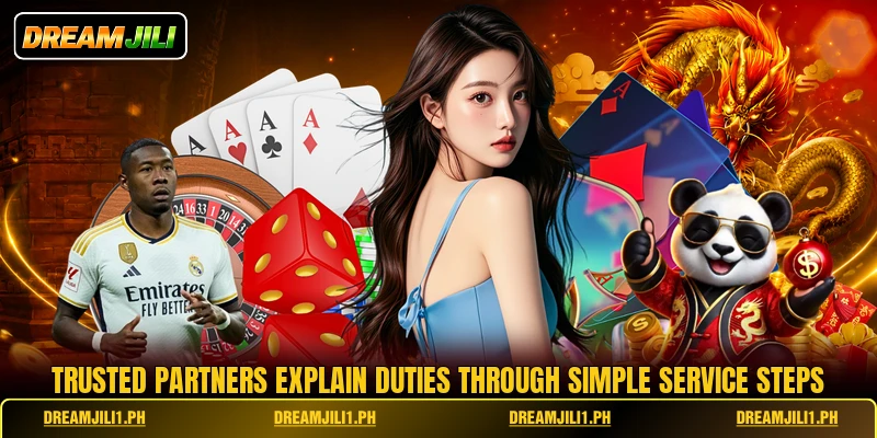 Trusted partners explain duties through simple service steps
